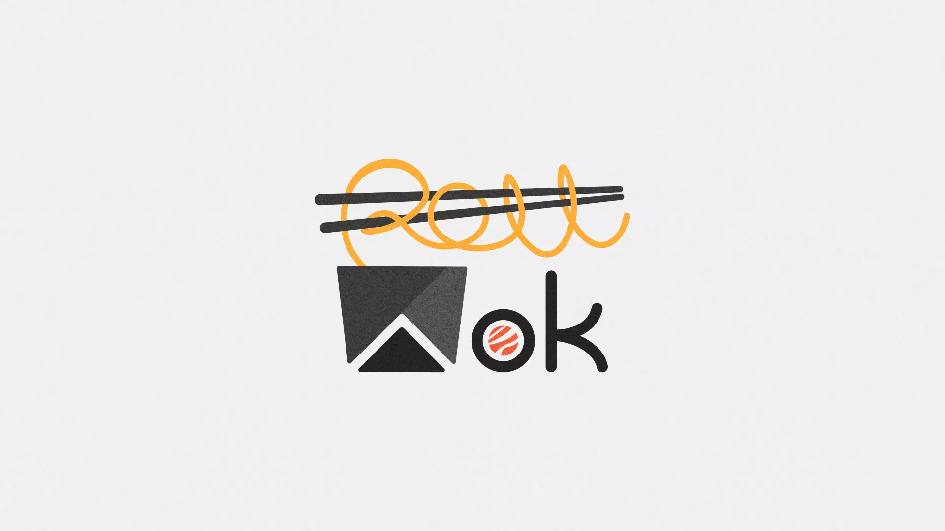 Разработка логотипа суши-бара «Roll Wok Club» в Урюпинске